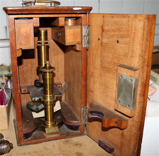 Cased microscope